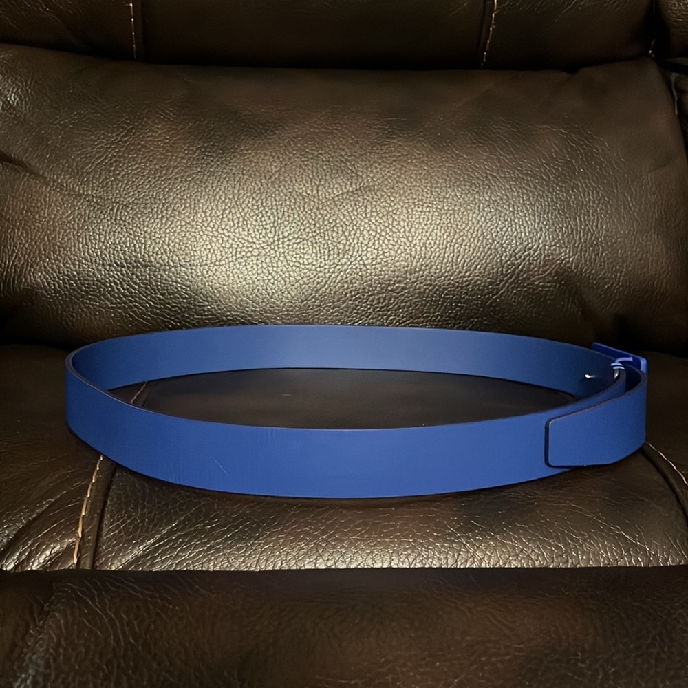 Burberry unisex check nova embossed leather shield logo monogram belt NEW - Picture 7 of 8